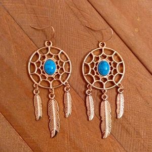 Southwestern Dreamcatcher Drop Earrings
